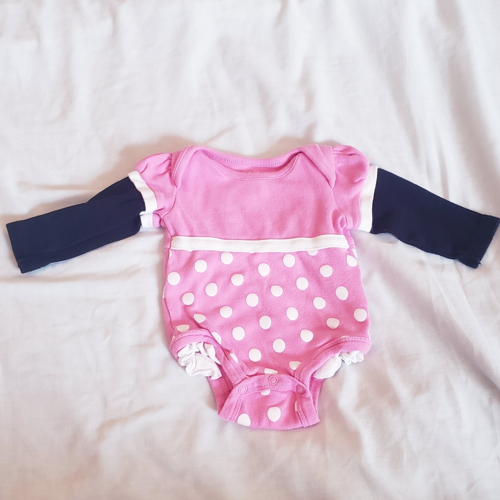 3-6 Month Girls Disney Pink Minnie Mouse Bodysuit